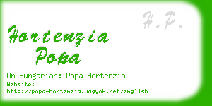 hortenzia popa business card